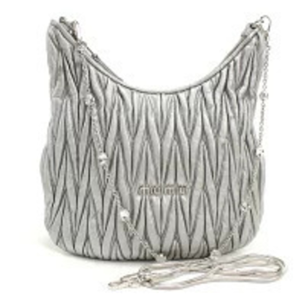 Miu Miu Chain Leather Silver Crossbody